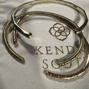Kendra Scott Gold and Silver Open Cuff Bracelets